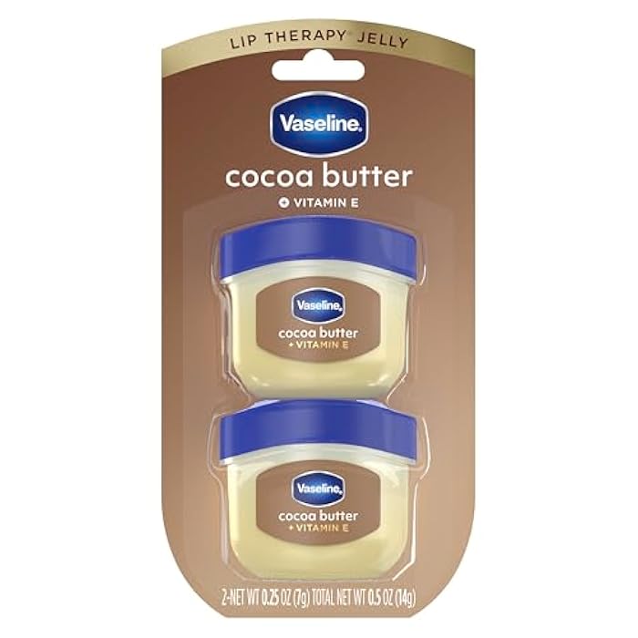 Vaseline Lip Balm Mini 2 ct Cocoa Butter For Dry Cracked Skin Hydrating Lip Balm 0.5 oz - Image 1